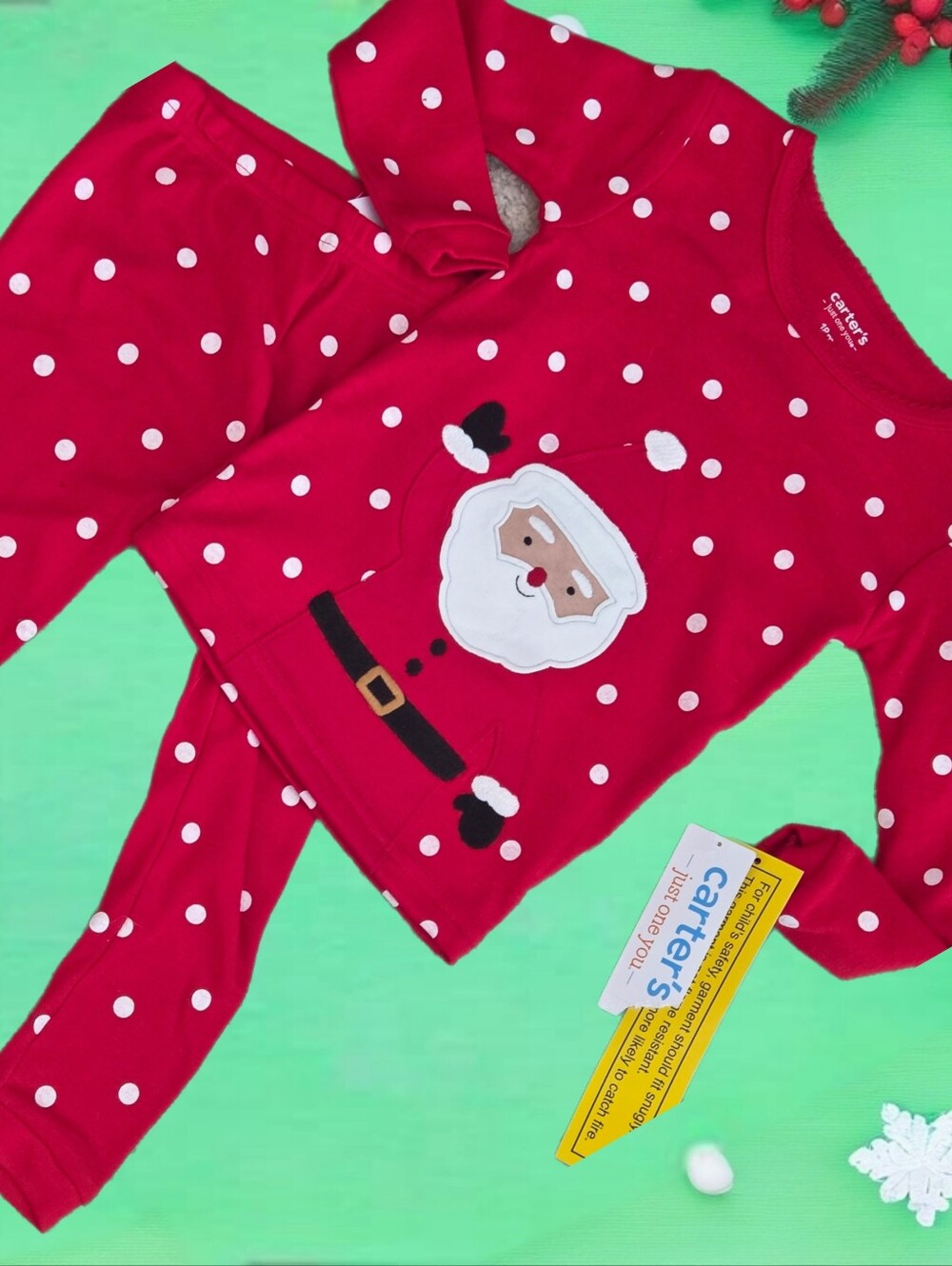 Carter's "Just One You" Santa Pajamas set Girls 18 months